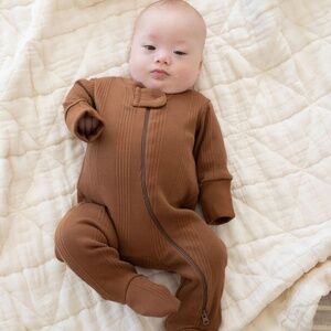 Fin & Vince New-Grain footed long john Chocolate 3-6 Months